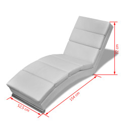 Chaise longue Blanc Similicuir