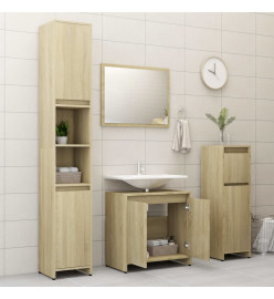 Armoire de salle de bain Chêne sonoma 60x33x61 cm Aggloméré