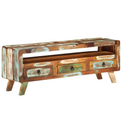 Meuble TV Multicolore 110x30x40 cm Bois massif de récupération