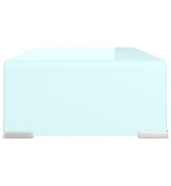 Meuble TV/Support pour moniteur 40x25x11 cm verre vert