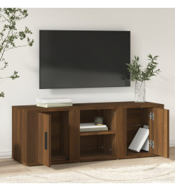 Meuble TV Chêne marron 100x31,5x35 cm Bois d'ingénierie