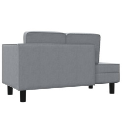 Chaise longue avec coussins et traversin gris clair tissu