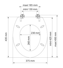 SCHÜTTE Siège de toilette avec fermeture en douceur SEA STONE