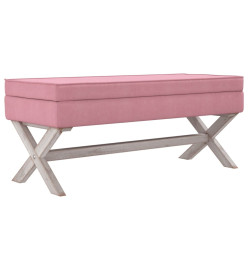 Tabouret de rangement Rose 110x45x49 cm Velours