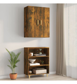 Armoire murale suspendue Chêne fumé 69,5x34x90 cm