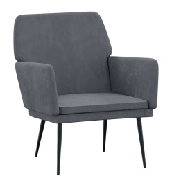 Fauteuil Gris foncé 62x79x79 cm Velours