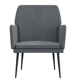 Fauteuil Gris foncé 62x79x79 cm Velours