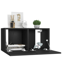 Ensemble de meubles TV 4 pcs Noir Aggloméré