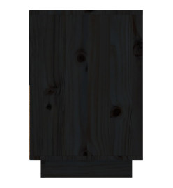 Table de chevet Noir 60x34x51 cm Bois de pin solide