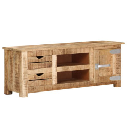 Meuble TV 110x30x40 cm Bois de manguier brut