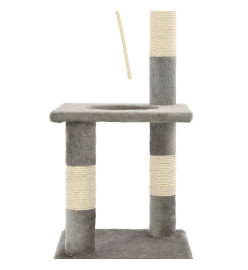 Arbre à chat avec griffoirs en sisal 109 cm Gris