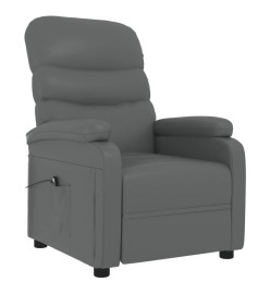 Fauteuil inclinable électrique Gris Similicuir