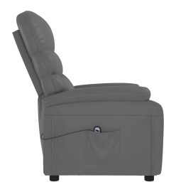 Fauteuil inclinable électrique Gris Similicuir