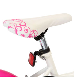 Vélo pour enfants 24 pouces Rose et blanc