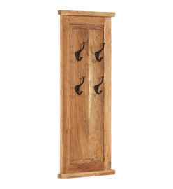 Porte-manteaux 2 pcs Bois massif d'acacia 38x100 cm