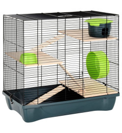 Cage pour hamsters gris 58x32x54 cm polypropylène et métal