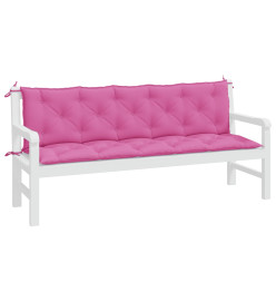 Coussins de banc de jardin 2 pcs rose tissu Oxford