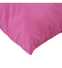 Coussins de palette 3 pcs rose tissu Oxford