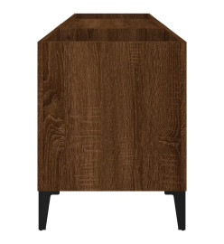 Armoire à disques chêne marron 121x38x48 cm bois d'ingénierie