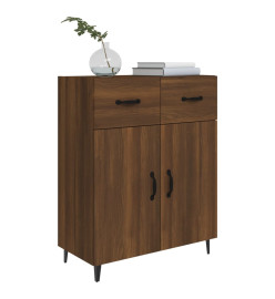 Buffet chêne marron 69,5x34x90 cm bois d'ingénierie