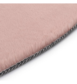 Tapis 80 cm Fausse fourrure de lapin Vieux rose