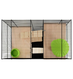 Cage pour hamsters gris 58x32x54 cm polypropylène et métal