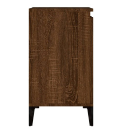 Meuble d'évier chêne marron 58x33x60 cm bois d'ingénierie