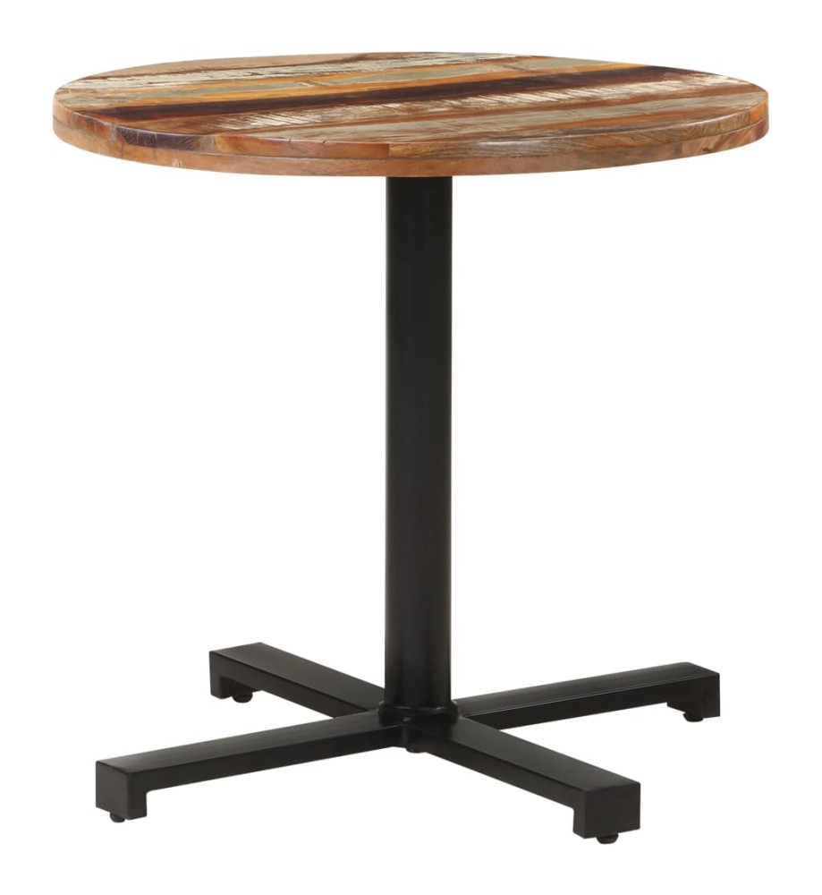 Table de bistro Carrée Ø80x75 cm Bois de récupération massif