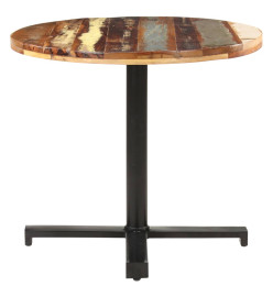 Table de bistro Carrée Ø80x75 cm Bois de récupération massif