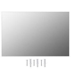 Miroir mural avec lampes LED Rectangulaire Verre