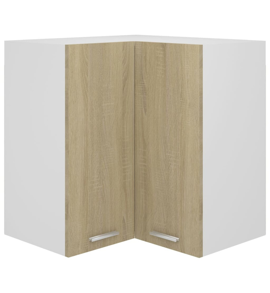 Armoire d'angle suspendue Chêne sonoma 57x57x60 cm Aggloméré