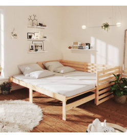Lit coulissant 2x(90x200) cm Bois de pin massif