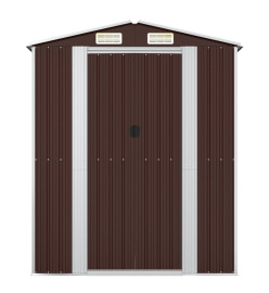 Abri de jardin Marron foncé 192x108x223 cm Acier galvanisé