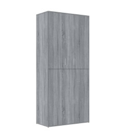 Armoire à chaussures Sonoma gris 80x39x178 cm Bois d'ingénierie