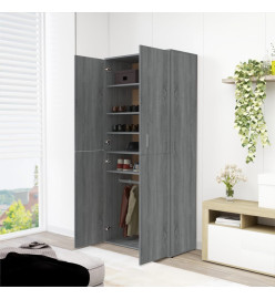 Armoire à chaussures Sonoma gris 80x39x178 cm Bois d'ingénierie