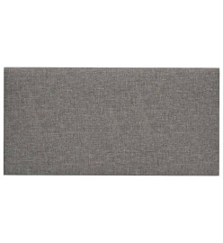 Panneaux muraux 12 pcs Gris clair 60x30 cm Tissu 2,16 m²