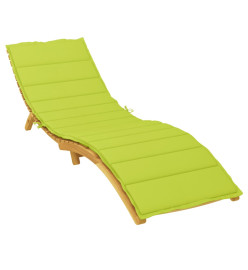 Coussin de chaise longue vert vif 200x50x3 cm tissu oxford