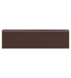 Abri de jardin Marron foncé 192x772x223 cm Acier galvanisé