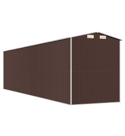 Abri de jardin Marron foncé 192x772x223 cm Acier galvanisé