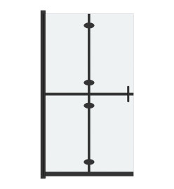 Paroi de douche pliable Verre ESG dépoli 90x190 cm