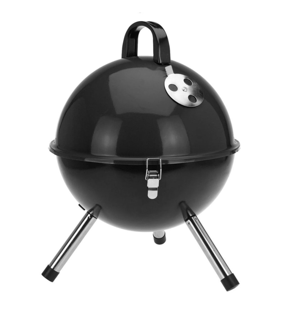 ProGarden Barbecue sphérique 31 cm Noir