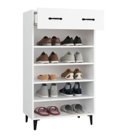 Armoire à chaussures Blanc 60x35x105 cm Bois d'ingénierie