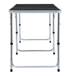 Table pliable de camping Gris Aluminium 180x60 cm