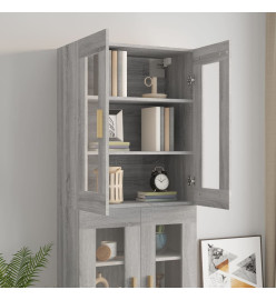 Armoire murale suspendue Sonoma gris 69,5x34x90 cm