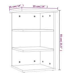 Armoire latérale Noir 35x35x55 cm Aggloméré