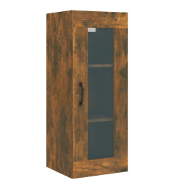 Armoire murale suspendue Chêne fumé 34,5x34x90 cm