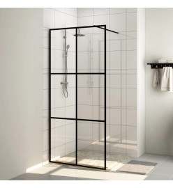 Paroi de douche avec verre ESG transparent 90x195 cm Noir