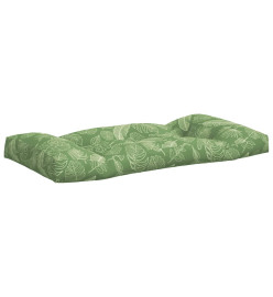 Coussins de palette 2 pcs motif de feuilles tissu Oxford