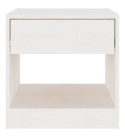 Table de chevet Blanc 40x31x40 cm Bois de pin massif