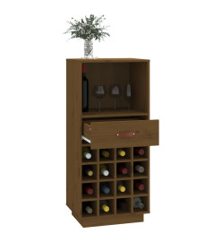 Armoire à vin Marron miel 45x34x100 cm Bois de pin massif